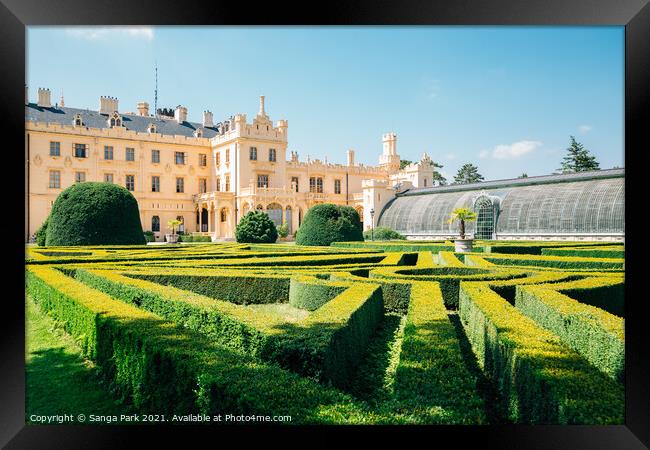 Castle Lednice Framed Print by Sanga Park