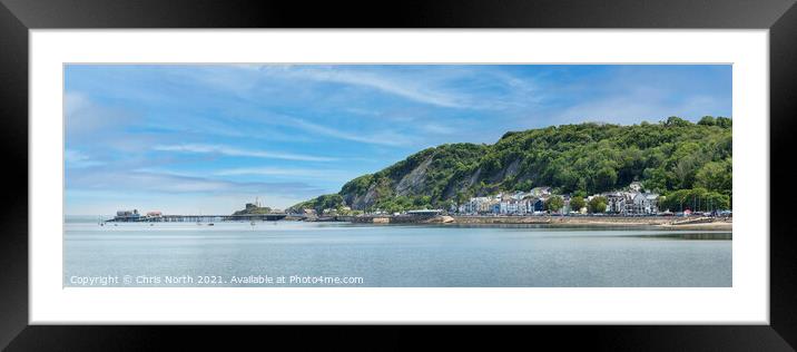 Oystermouth and  Mumbles Lighthouse, and the Gower Framed Mounted Print by Chris North