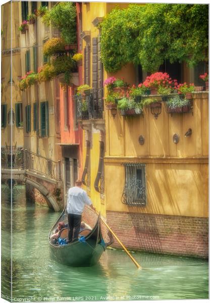 Romantic Venezia Canvas Print by Philip Baines