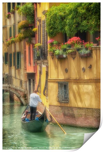 Romantic Venezia Print by Philip Baines