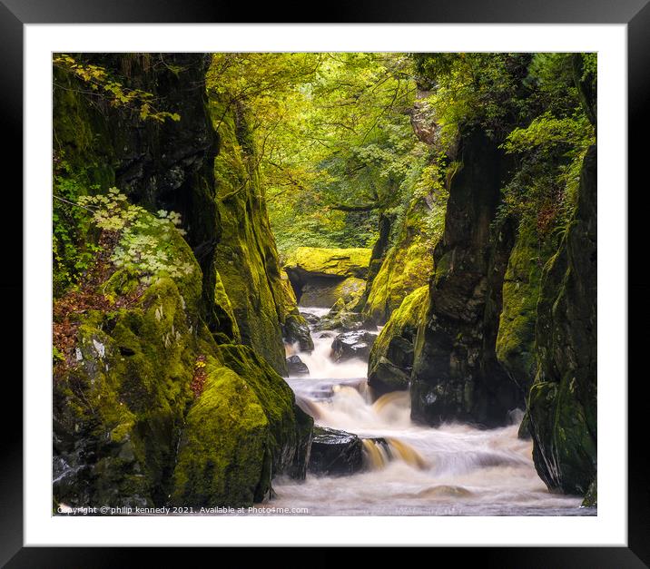 Fairy Glen North Wales Framed Mounted Print by philip kennedy