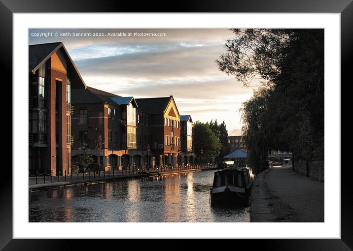 Dusk at Wigan Framed Mounted Print by keith hannant