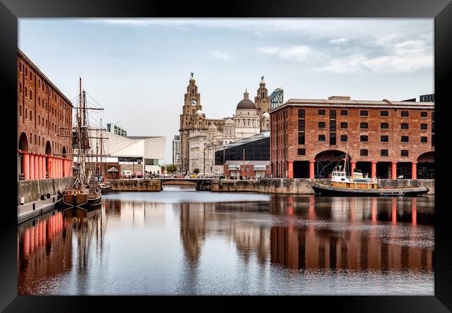 Liverpools Albert Dock Framed Print by Roger Green