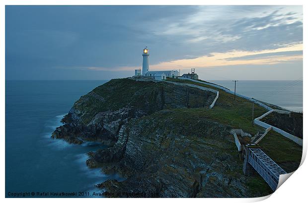 Lighthouse South Stack 2 Print by R K Photography