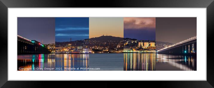 Dundee Skyline Framed Mounted Print by Craig Doogan