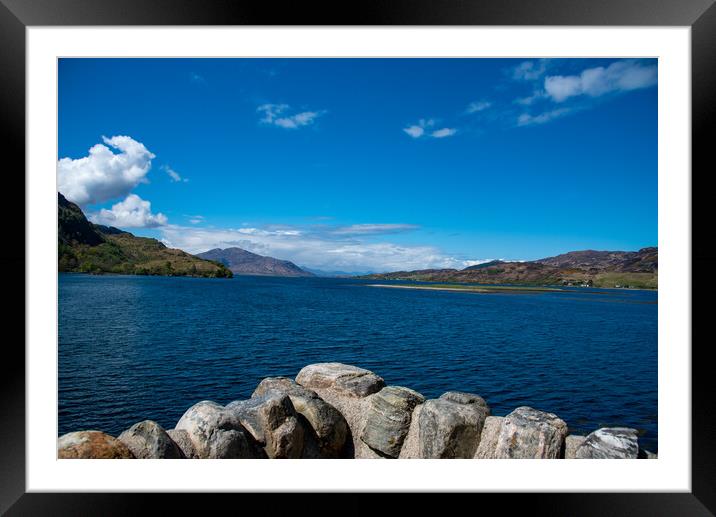 Eilean Donan castle views of the lochs and mountains Framed Mounted Print by stuart bingham