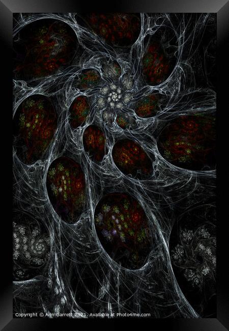 Fractal Webs Framed Print by Ann Garrett