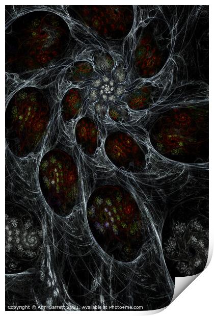 Fractal Webs Print by Ann Garrett