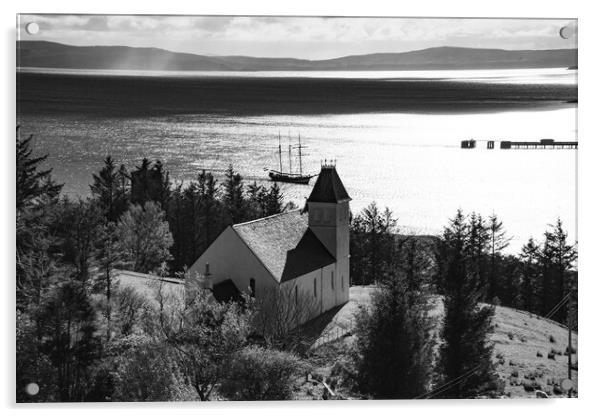 Uig church Isle of Skye Acrylic by stuart bingham