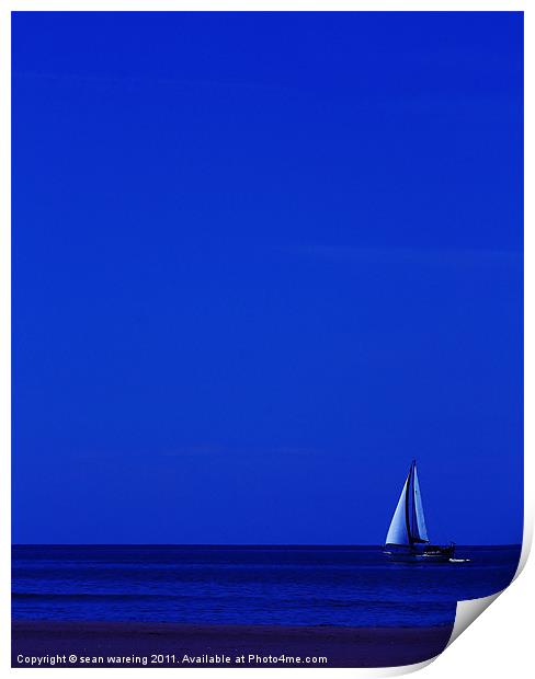 Sail boat Print by Sean Wareing