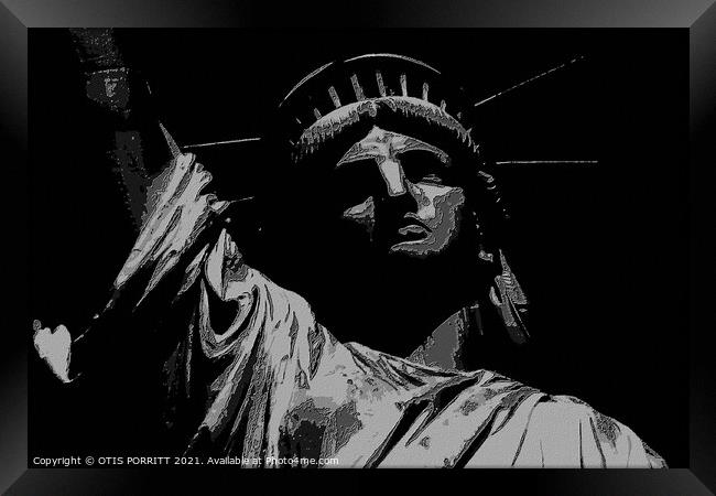 STATUE OF LIBERTY NYC 3 Framed Print by OTIS PORRITT