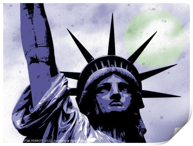 STATUE OF LIBERTY (2) Print by OTIS PORRITT