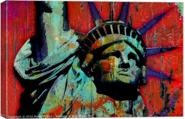 STATUE OF LIBERTY Canvas Print by OTIS PORRITT