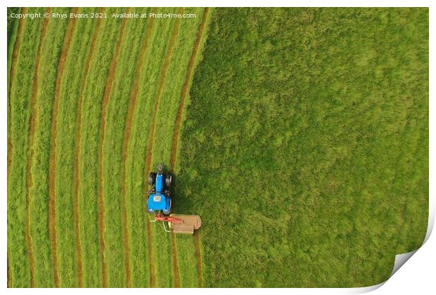 Drone Harvest Print by Rhys Evans