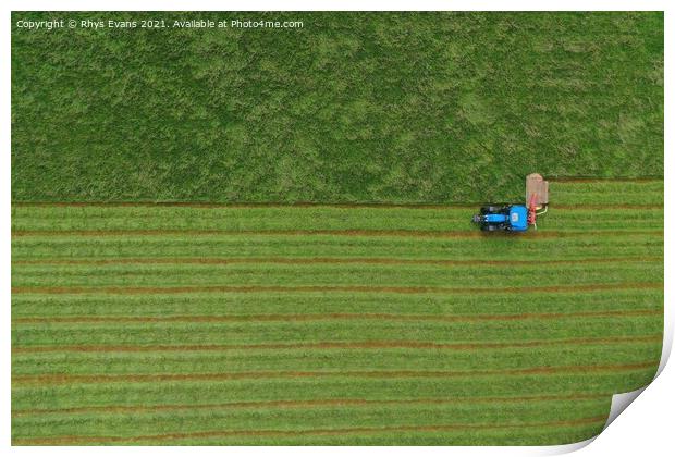 Drone Harvest Print by Rhys Evans