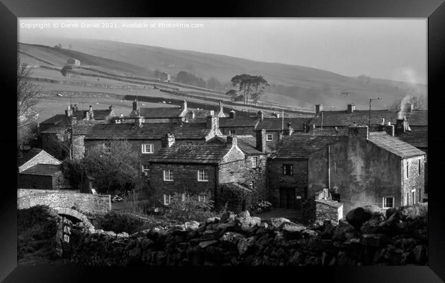 Thwaite in the Yorkshire Dales (mono) Framed Print by Derek Daniel