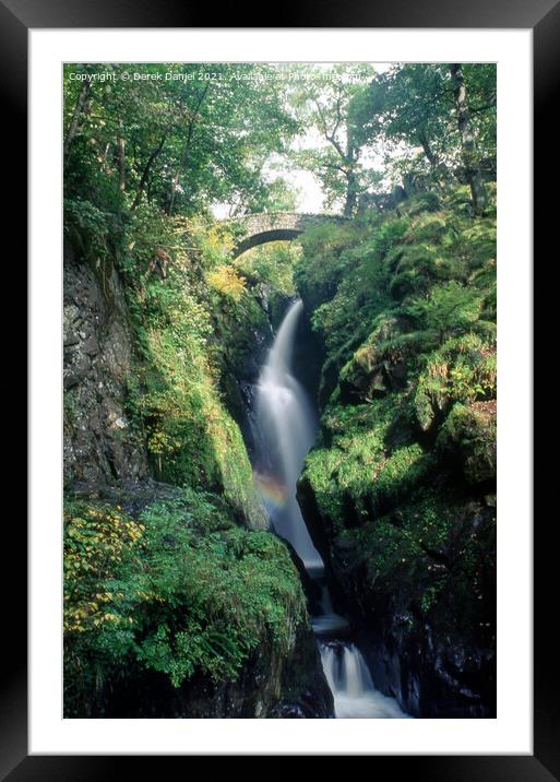 Majestic Waterfall in the Lake District Framed Mounted Print by Derek Daniel