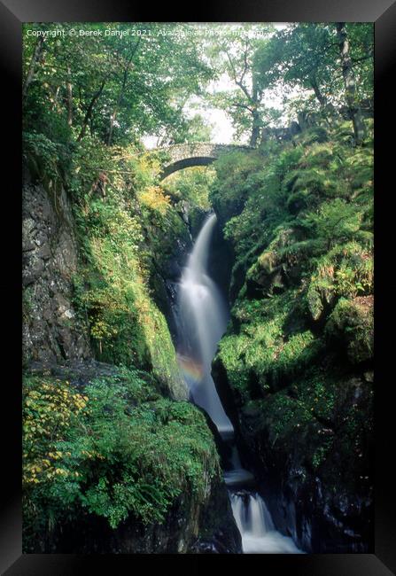 Majestic Waterfall in the Lake District Framed Print by Derek Daniel