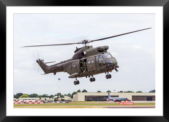 Royal Air Force Puma arrives at RIAT17 Framed Mounted Print by Jason Wells