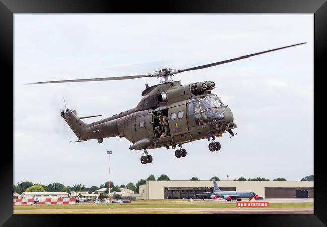 Royal Air Force Puma arrives at RIAT17 Framed Print by Jason Wells