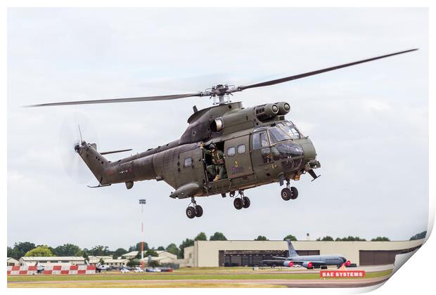 Royal Air Force Puma arrives at RIAT17 Print by Jason Wells
