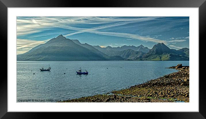 A Saltire over the Cuillins Framed Mounted Print by Richard Smith