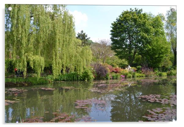 Monet's Garden Acrylic by John Bridge