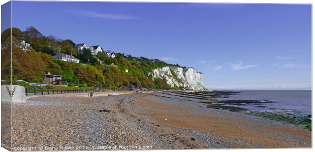 St Margarets Bay Near Dover Kent Canvas Print by Diana Mower