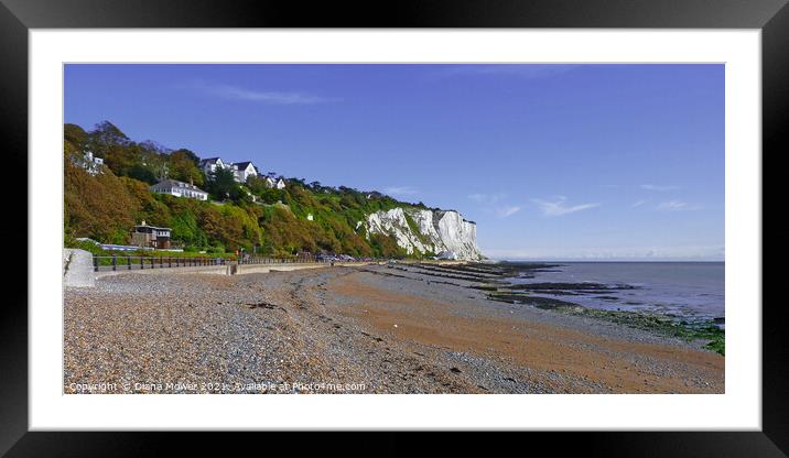 St Margarets Bay Near Dover Kent Framed Mounted Print by Diana Mower