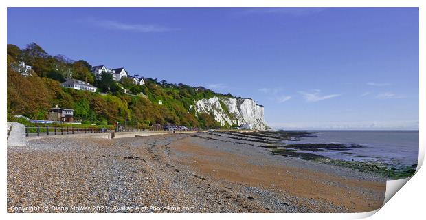 St Margarets Bay Near Dover Kent Print by Diana Mower