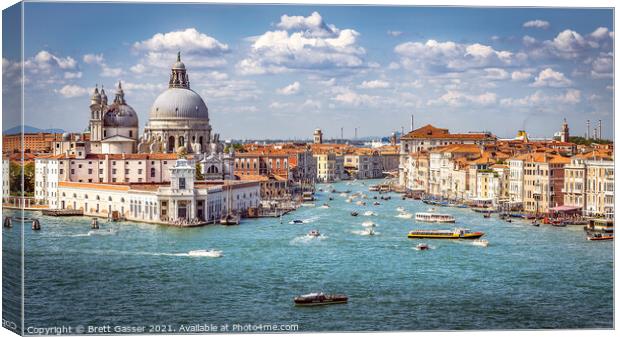 Venice - Grand Canal Canvas Print by Brett Gasser