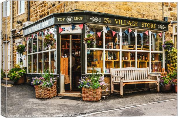 Osmotherley Village Store Canvas Print by Gary Clarricoates