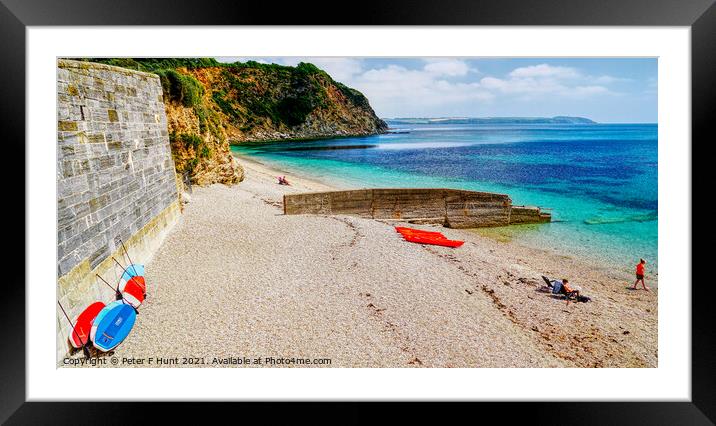 Charlestown Harbour Beach  Framed Mounted Print by Peter F Hunt