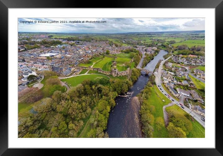 Barnard Castle & the Tees Framed Mounted Print by Edward Laxton