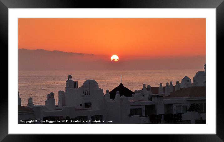 Tenerife Sunset Framed Mounted Print by John Biggadike