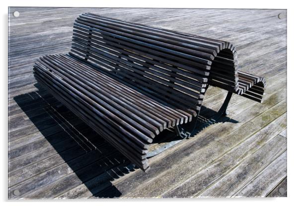 The bench. Acrylic by Bill Allsopp