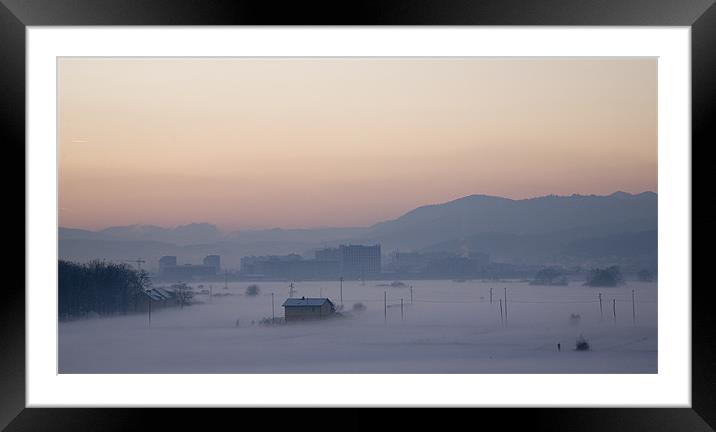 Icy mist Framed Mounted Print by Ian Middleton