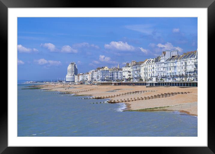 Hastings from the pier. Framed Mounted Print by Bill Allsopp