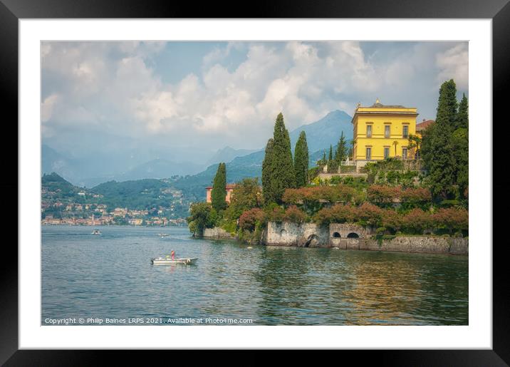 Lake Como Framed Mounted Print by Philip Baines