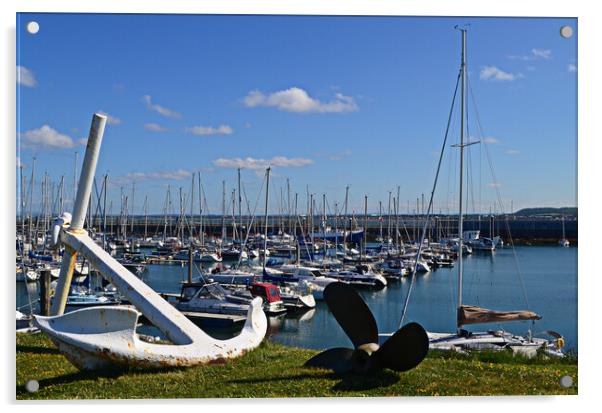 Ayrshire`s Troon marina Acrylic by Allan Durward Photography