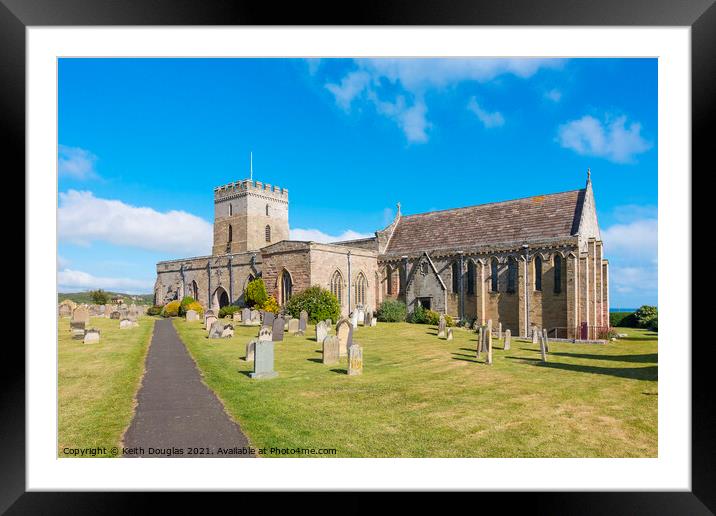 St Aidan's Church, Bamburgh, Northumberland Framed Mounted Print by Keith Douglas