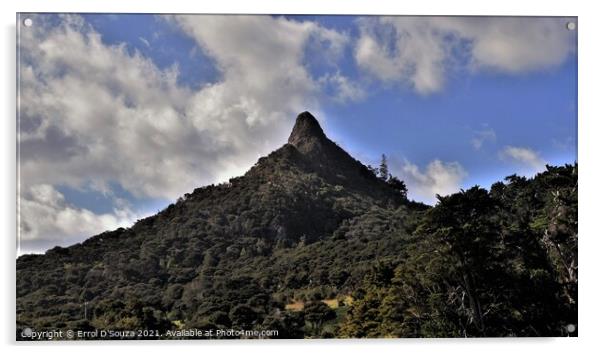 Mt. Tokatoka in New Zealand Acrylic by Errol D'Souza
