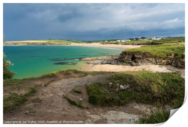 Harlyn Bay, Cornwall, England, UK Print by Joy Walker