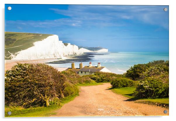 View of the Seven Sisters. Acrylic by Bill Allsopp