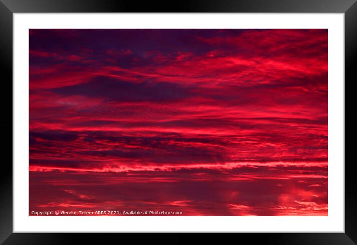 Skyscape, sunset from Wick, Caithness, Scotland Framed Mounted Print by Geraint Tellem ARPS