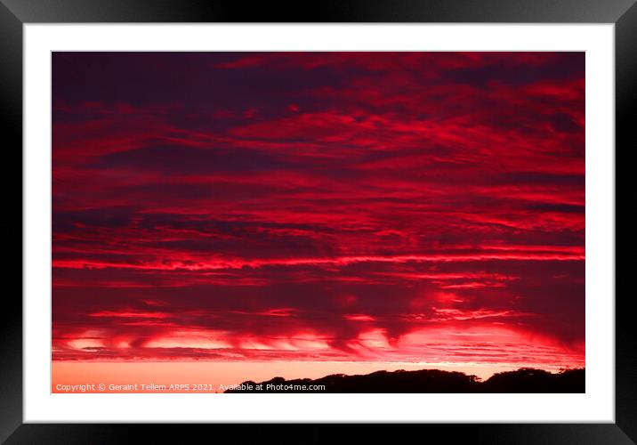 Skyscape, sunset from Wick, Caithness, Scotland Framed Mounted Print by Geraint Tellem ARPS