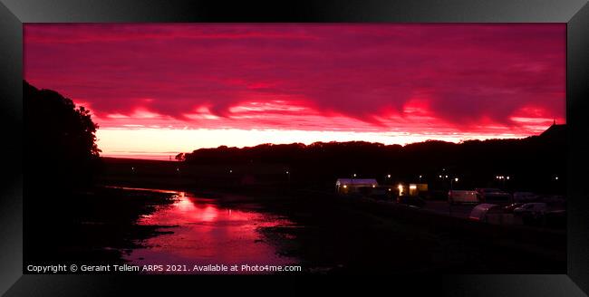 Sunset over river Wick, Wick, Caithness, Scotland Framed Print by Geraint Tellem ARPS