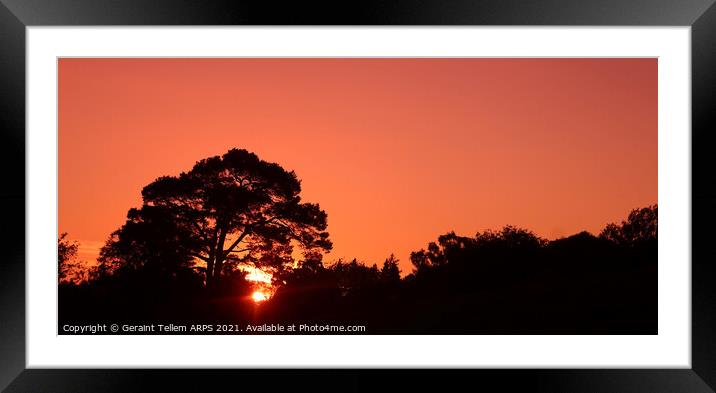 Midsummer Highland sunset, near Inverness, Scotland Framed Mounted Print by Geraint Tellem ARPS