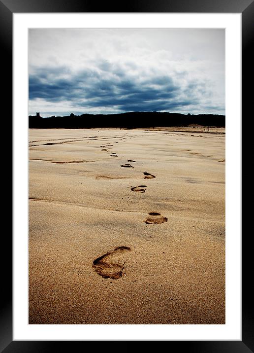 Beach Footprints Framed Mounted Print by Kieran Brimson