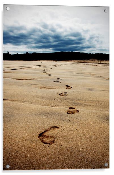 Beach Footprints Acrylic by Kieran Brimson